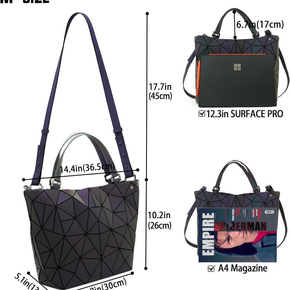 Geometric Purse For Women,Geometric Luminous Purses And Handbags,Geometric Bags View 3